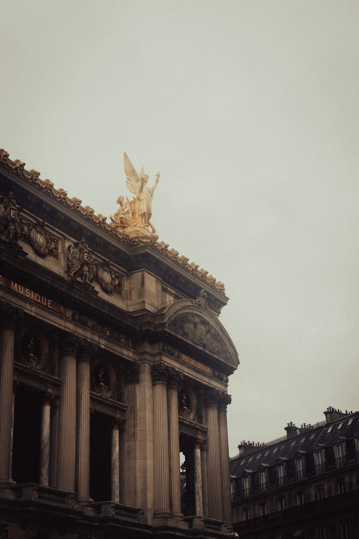 The roofline of an opera house